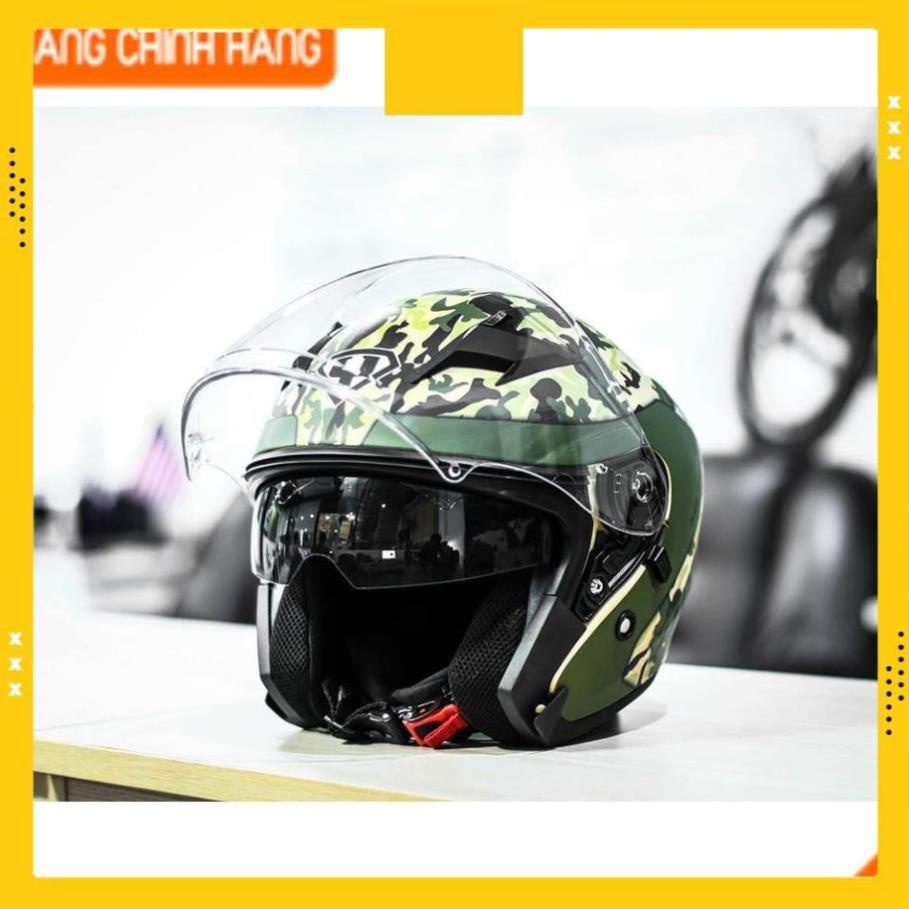 [CHÍNH HÃNG] MŨ BẢO HIỂM 3/4 2 KÍNH YOHE 878 MÀU CAMO