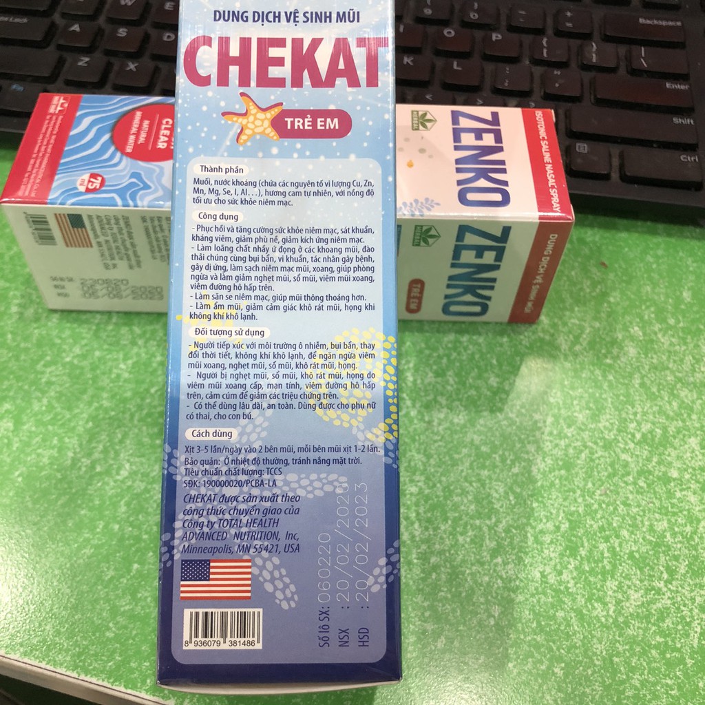 Xịt mũi muối biển Chekat 75ml