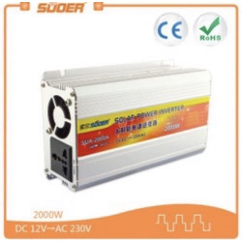 Bộ đổi điện 2000W 12V Sang 220V . SUOER SUA - 2000A