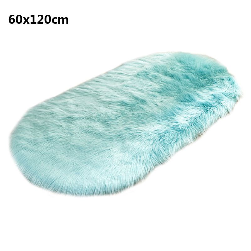 Thảm Lông Siêu Mềm Hình Oval Cho Bé Chơi