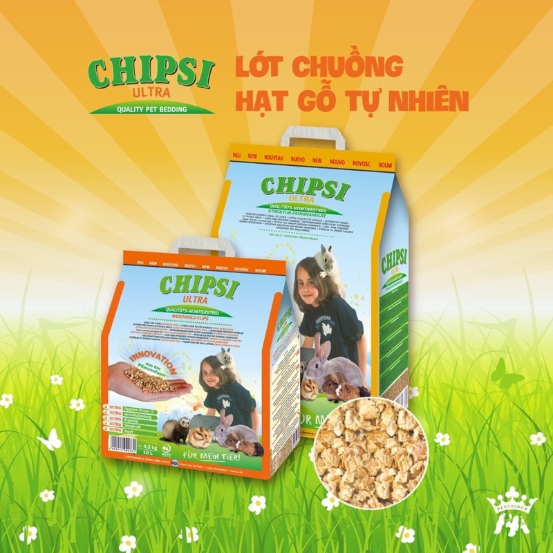 bắp chipsi Ultra 20L dành cho sóc/hamster/nhím/thỏ/bọ/dumbo/rat