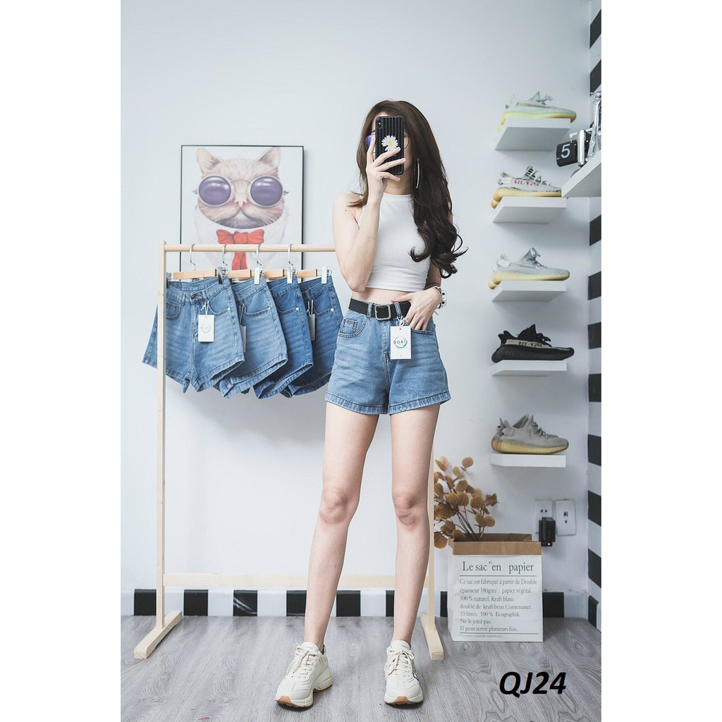 Quần jeans short nữ cơ bản  QJ24