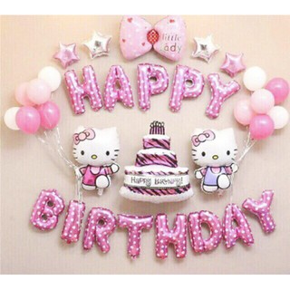 set bóng sinh nhật hình siêu nhân,set bóng sinh nhật hình kitty,set bong sinh nhật hình peppa