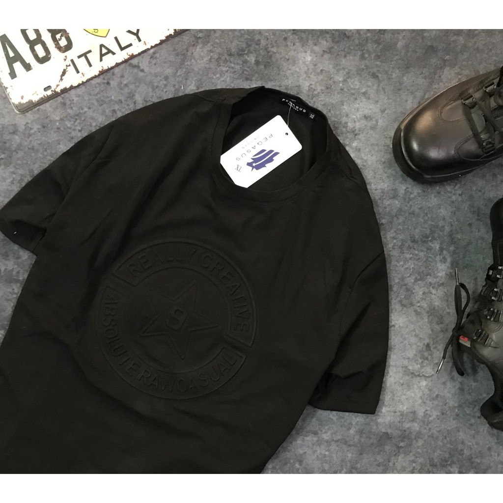 Áo thun nam Havis Creative tay ngắn thun cotton logo dập nổi cao cấp AXK083 | BigBuy360 - bigbuy360.vn