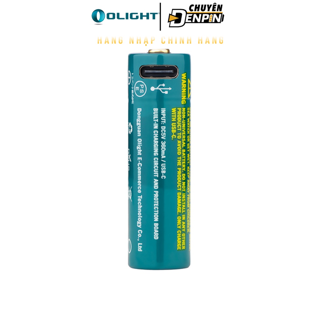 Đèn Pin mini Olight I5R công suất 350 lumens, chiếu xa 64 mét, dùng pin 14500 1420mAh, tích hợp cổng Type C trên pin.