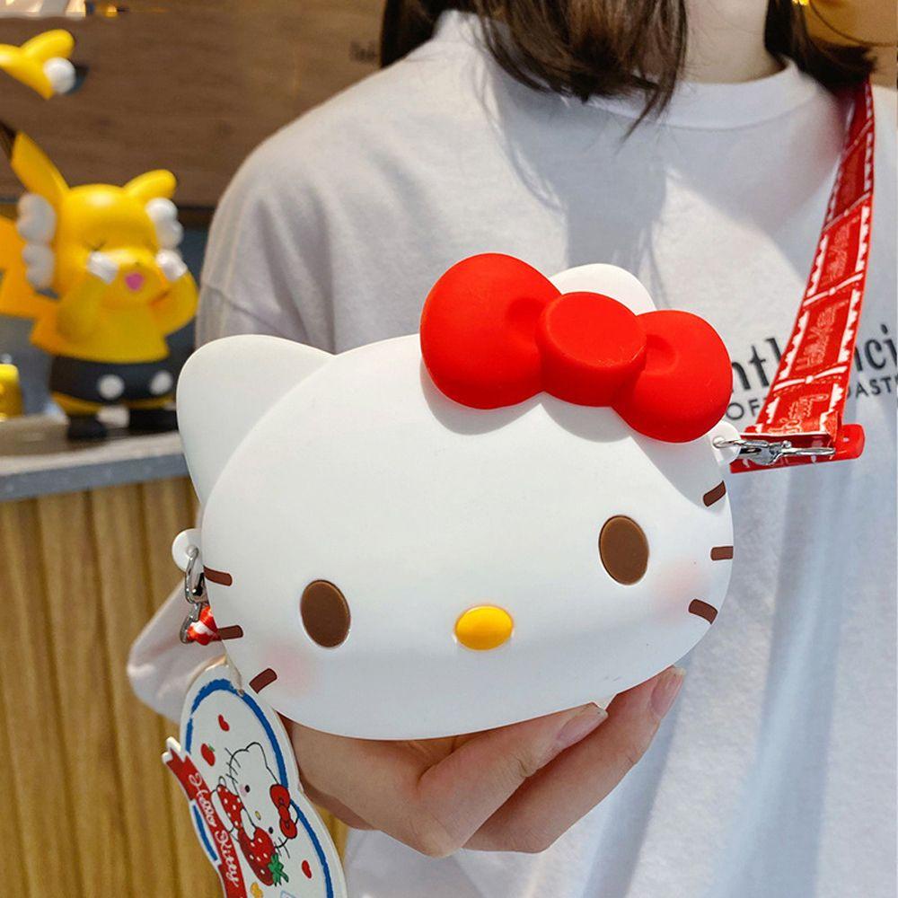 Túi Xách Đeo Vai Màu Cầu Vồng Hình Kuromi Kitty Thời Trang Làm Quà Sinh Nhật