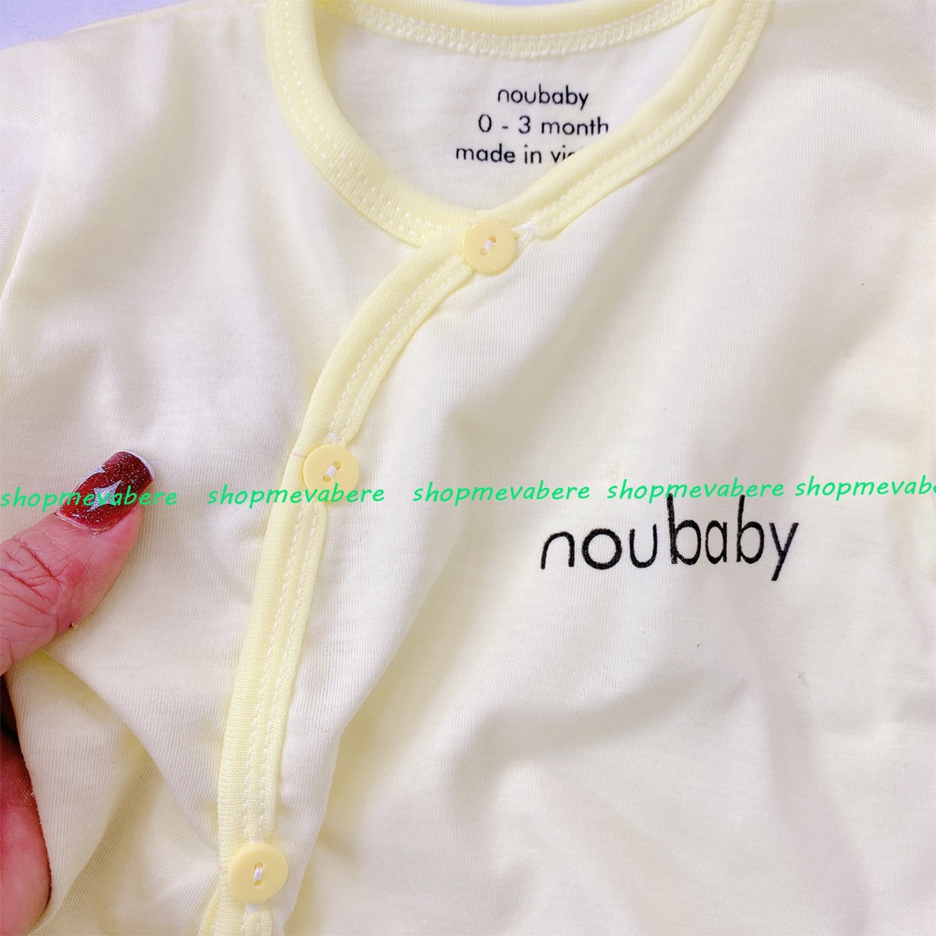 Bộ dài tay thu đông cotton cúc lệch cho bé trai và bé gái sơ sinh từ 3-9kg, hàng đẹp nhiều màu - BO8