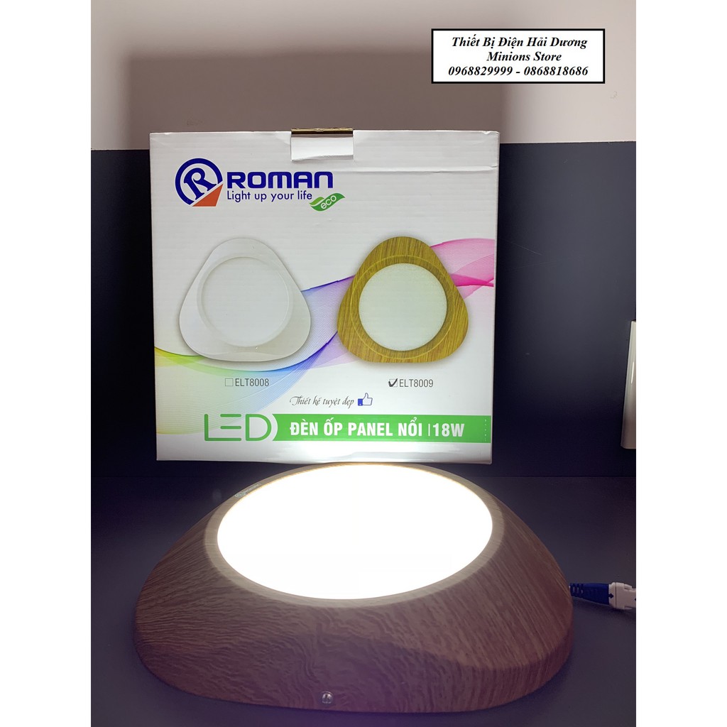 ĐÈN ỐP NỔI PANEL LED ROMAN ELT8009 18W