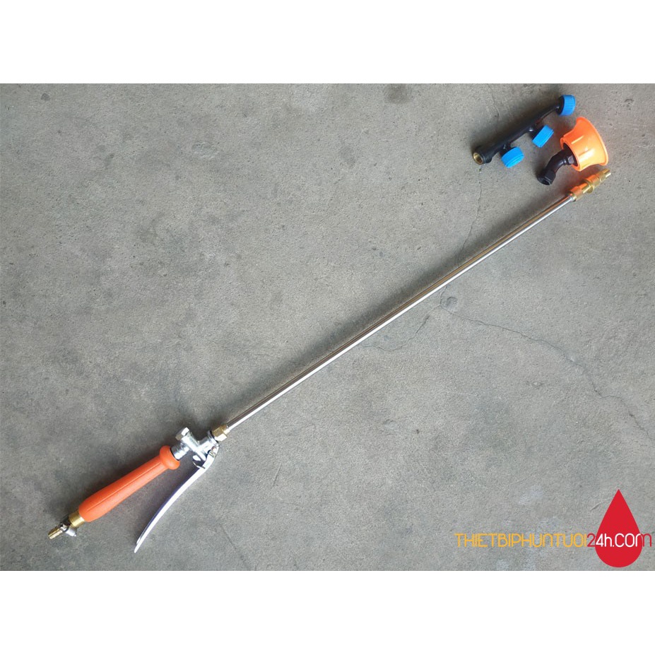 Trọn bộ máy bơm đôi tưới phun cầm tay có khóa phun xịt cho lan cây cảnh vườn rau vườn hoa hồng - MHL