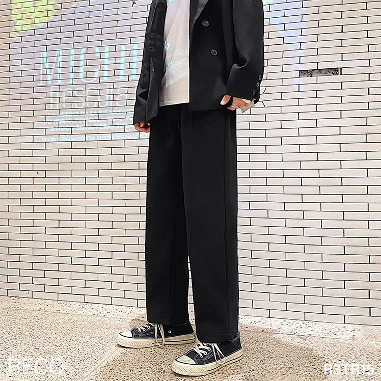 Quần vải nam nữ Hàn Quốc cao cấp dáng rộng Trousers Loose R3TR15