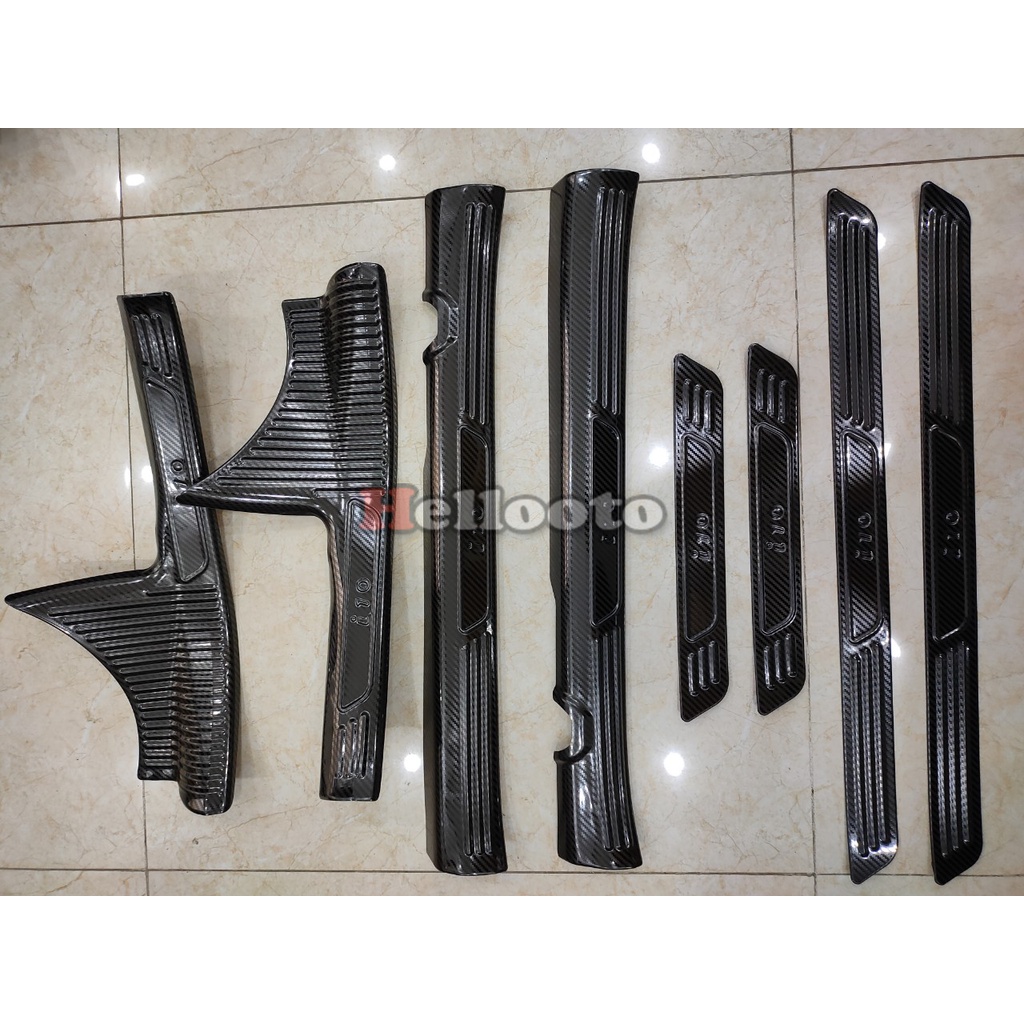 Ốp bậc cửa Xe Grand I10 2021 2022 Mẫu Carbon