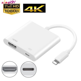 Cáp HDMI dành cho iPhone/iPad/iPod chuyển lên ty vi máy chiếu FULL HD 1080P TRẮNG ĐẮT