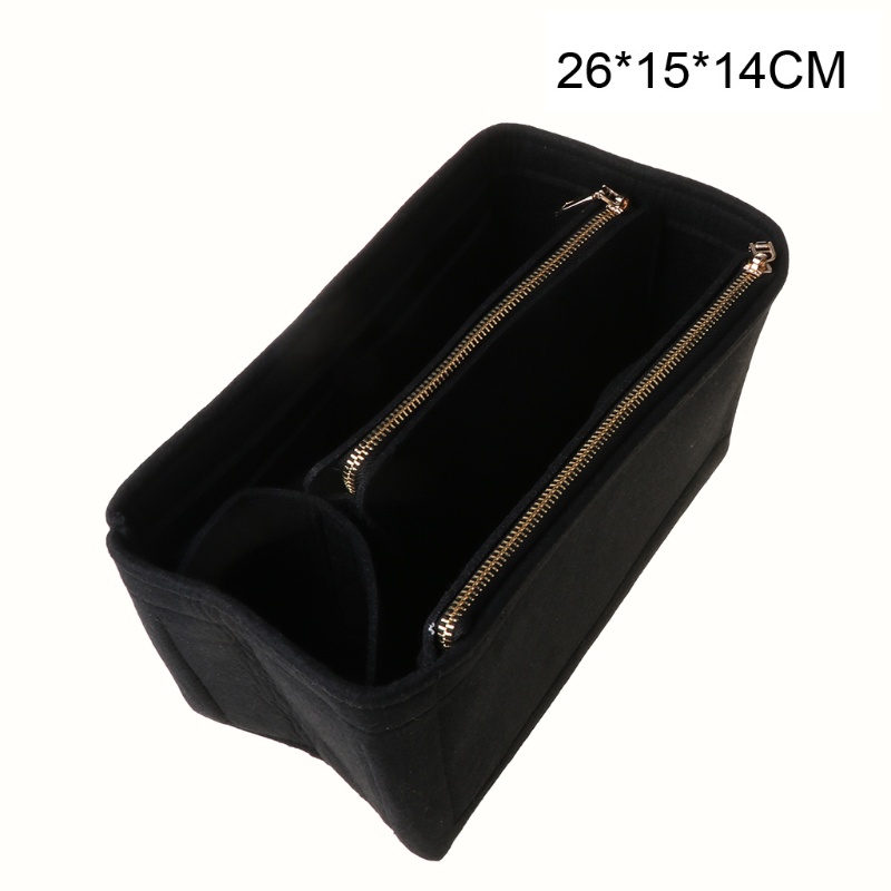 Túi Xách Tay Bằng Vải Nỉ Có Khóa Kéo Nhiều Ngăn Tiện Dụng