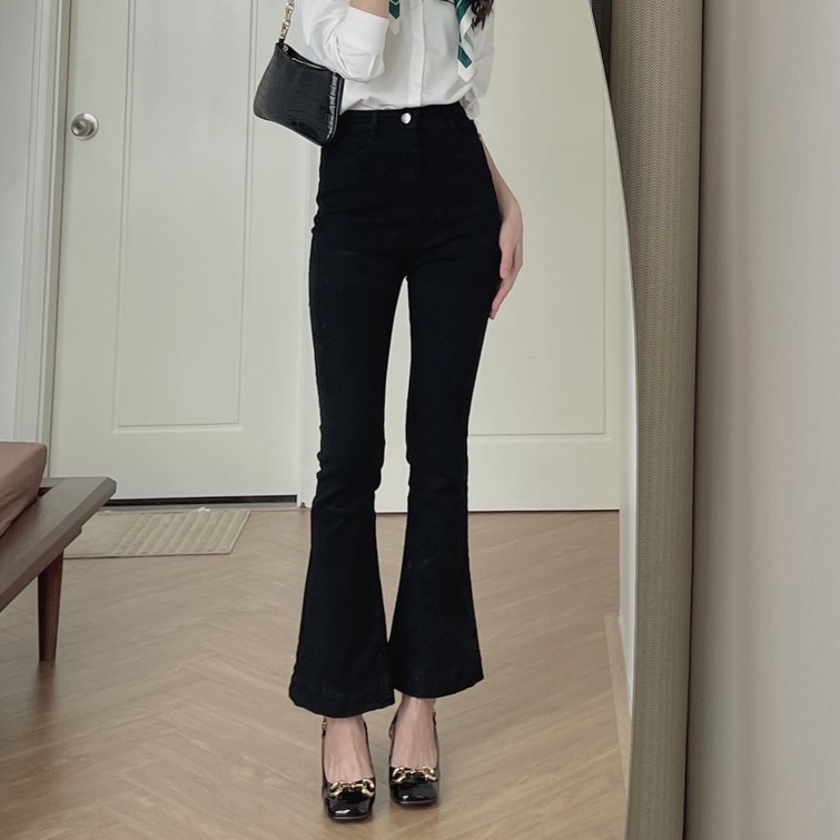 (ảnh thật) Quần jeans thô ống loe 2441
