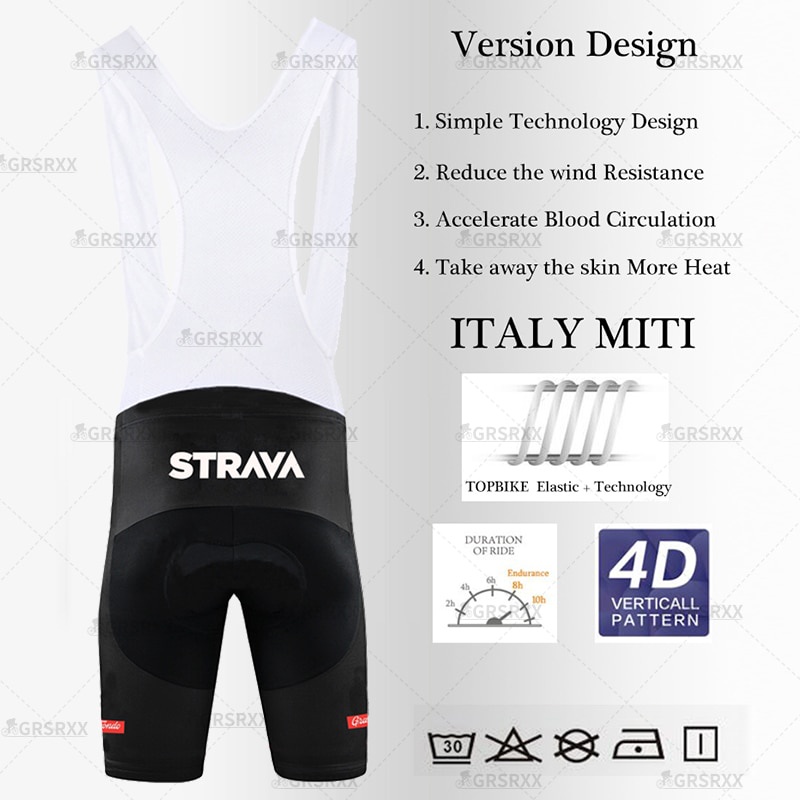 STRAVA Bộ quần áo đi xe đạp dành cho nam Đội xe đạp tay ngắn Nam Bộ đồ đi xe đạp Bộ quần áo chống tia cực tím MTB Đồng phục xe đạp