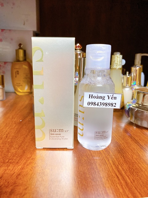 Tẩy trang Su:m37 dạng nước 3 trong 1 Skin Saver Essential Cleansing Water 100ml - Hàng Cty date 2023