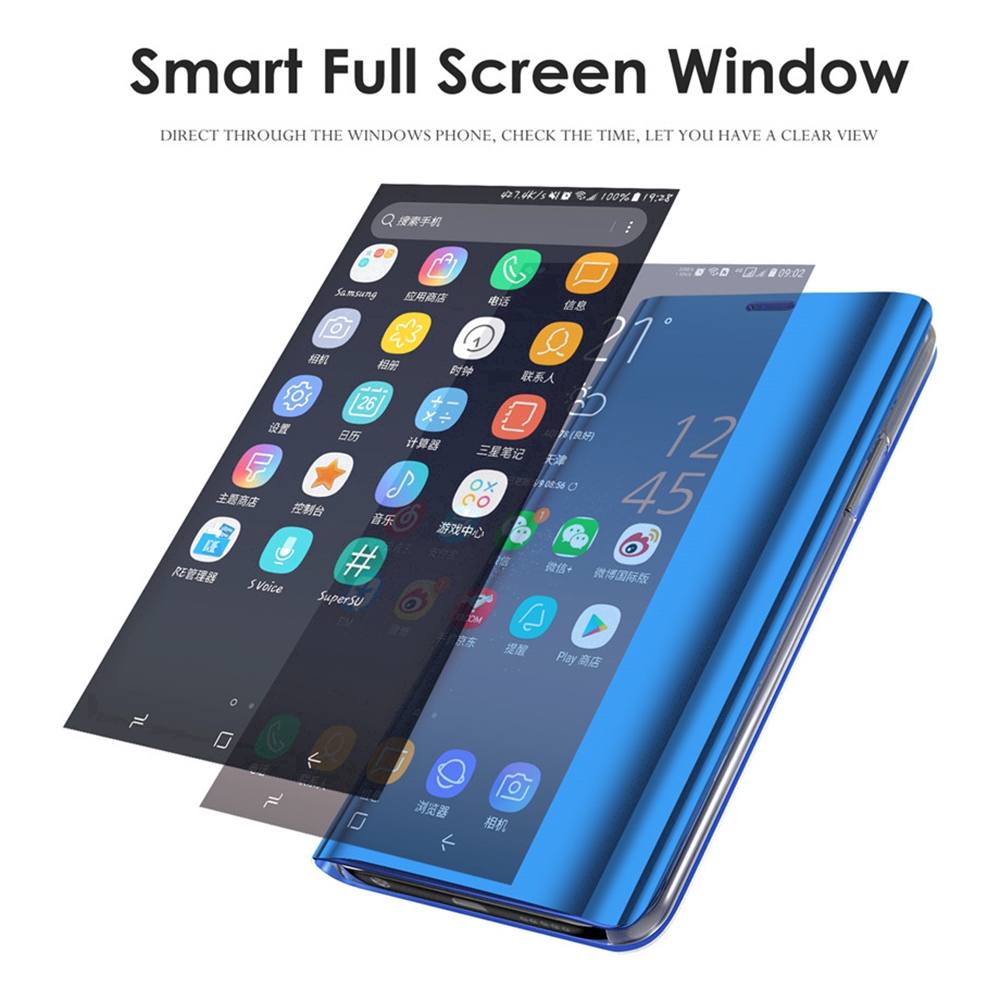 Mobile Phone Mirror Case Xiaomi redmi 7 6 Pro 6A Note 3 4 S2 Cover Flip Stand Clear View Case