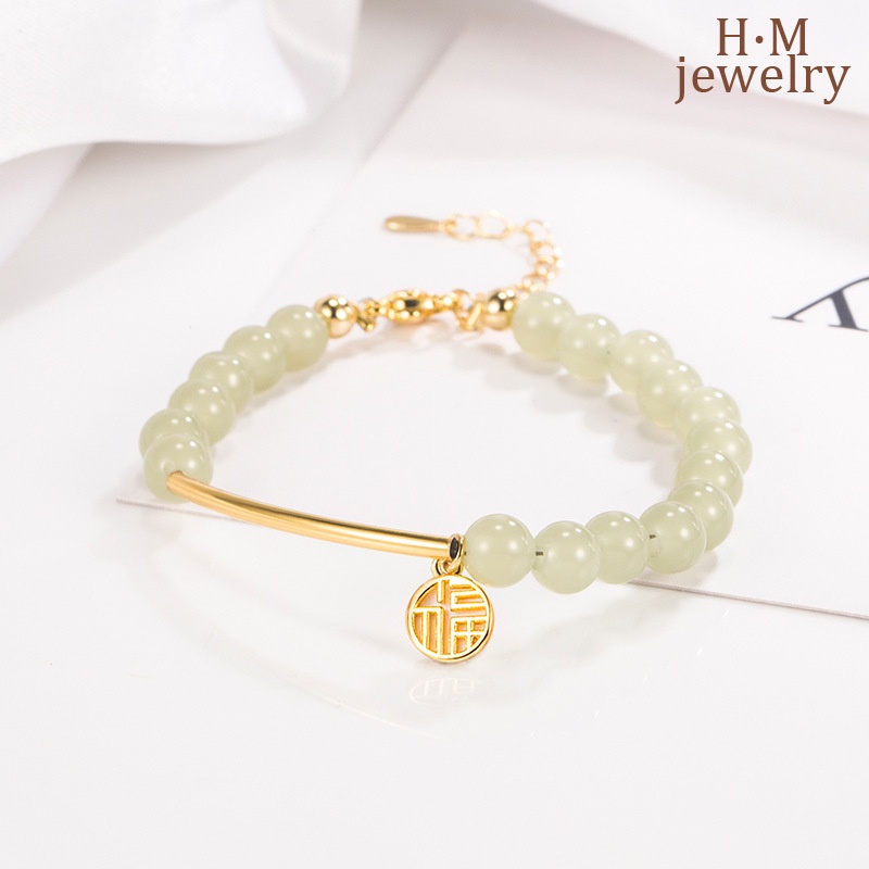 Vòng Tay May Mắn Xâu Hạt Tròn Mang Lại May Mắn