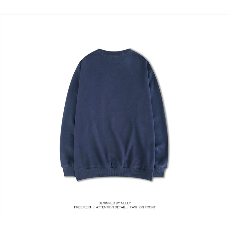 Áo Sweater Nelly Heybig trơn màu xanh than