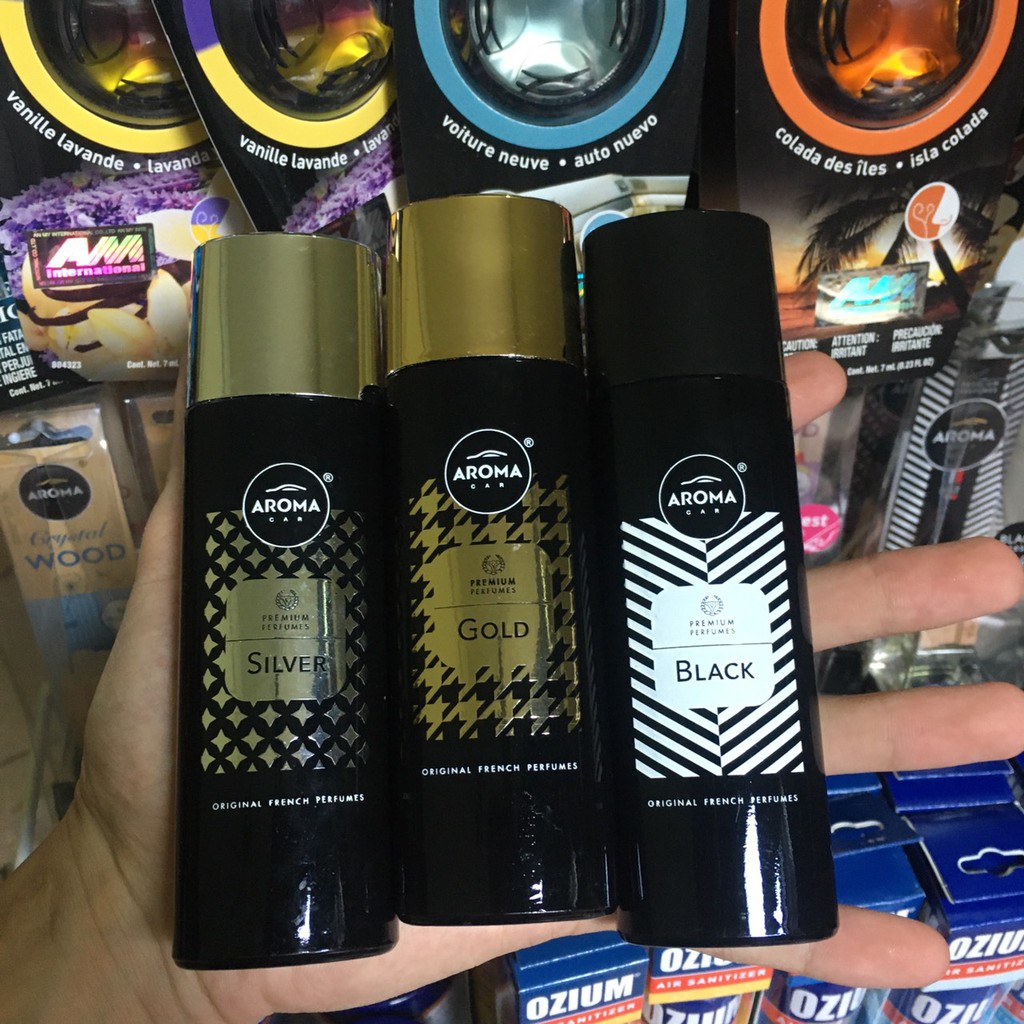 Nước hoa ô tô Aroma Car Prestige Spray Dạng Xịt 50ml - Có kèm lá thơm theo mùi