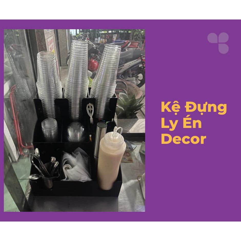 Kệ đựng ly nhựa, Kệ đựng ly cốc trà sữa, trà đào, cốc cafe chất liệu mica