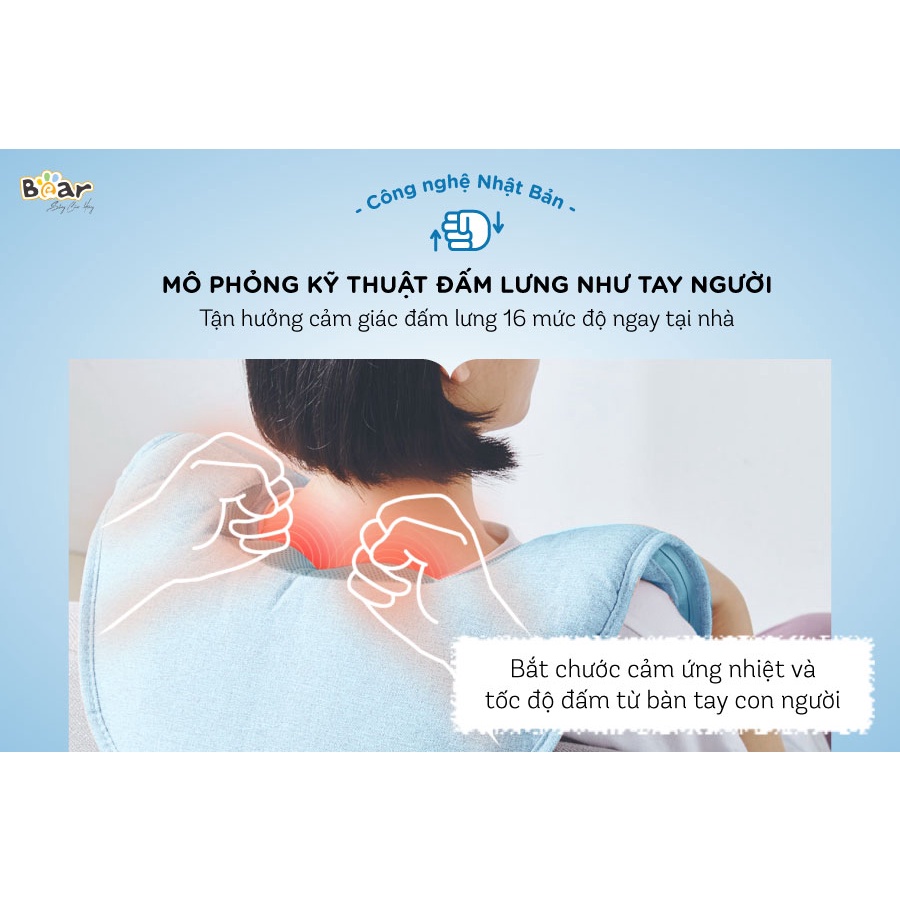 Máy Massage Cổ Vai Gáy, Máy Đấm Lưng BEAR AMQ-A01X1  - Bảo Hành 18 Tháng