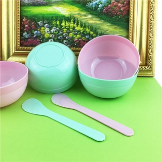 Set bát trộn mặt nạ kèm thìa phù hợp làm mỹ phẩm handmade