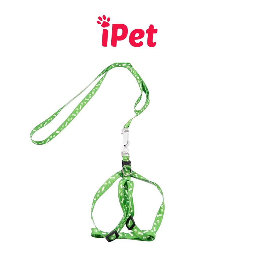 Dây Dắt Kèm Vòng Cổ Yếm Cho Chó Mèo Dưới 5kg - iPet Shop