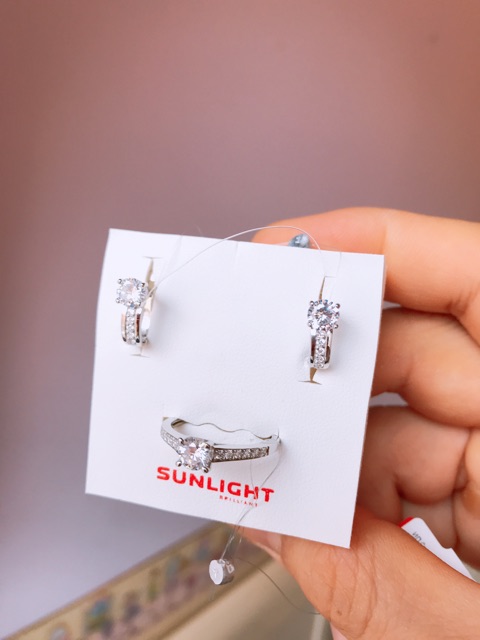 Khuyên tai bạc 925 sale- hãng sunlight hàng nội địa Nga
