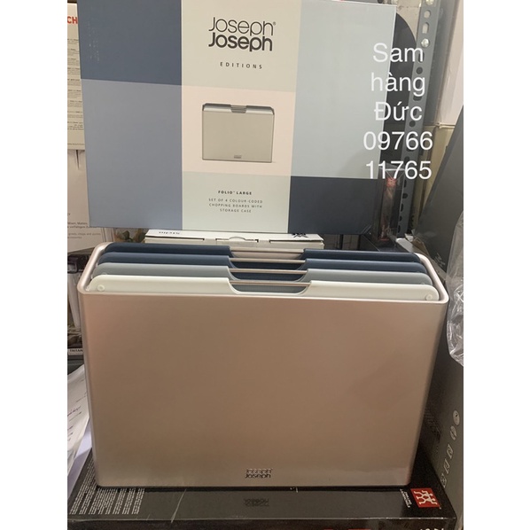 🇩🇪CHÍNH HÃNG-BỘ 4 thớt JOSEPH JOSEPH FOLIO size lớn DÀY DẶN- BỀN ĐẸP- KHÁNG KHUẨN 24*34cm