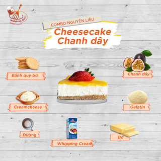 [Chỉ ship TPHCM] Combo nguyên liệu cheesecake chanh dây