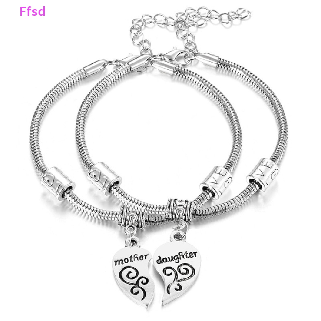 {Ffsd} Bộ 2 Vòng Tay Hình Trái Tim Tình Yêu Cho Mẹ Và Con Gái