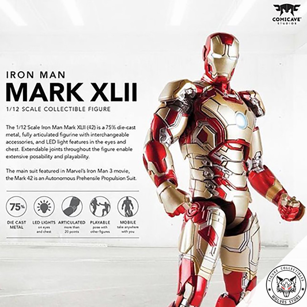 [Order báo giá] Mô hình chính hãng Iron man Mk42 tỷ lệ 1/12 của Comicave