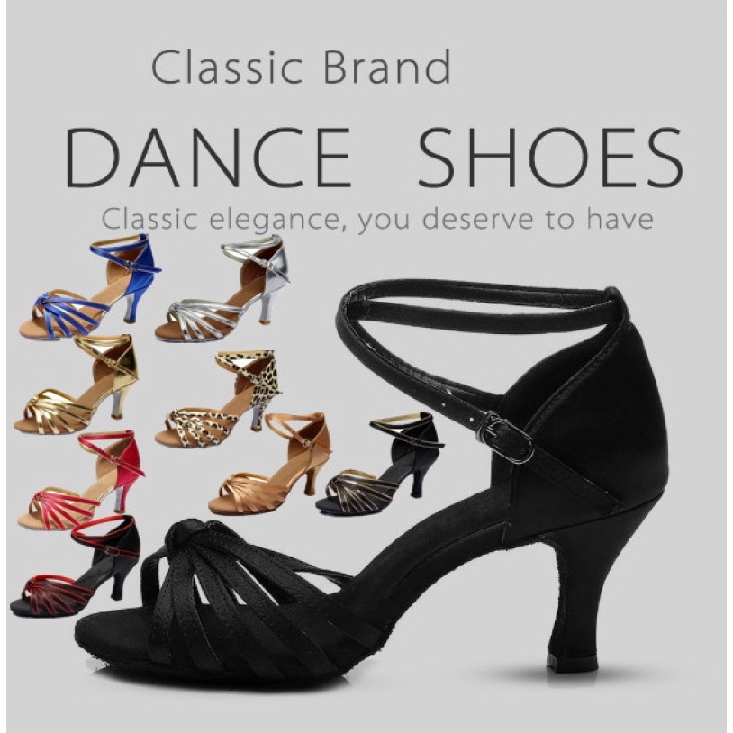Giày khiêu vũ Tango gót cao cho phụ nữ/ bé gái