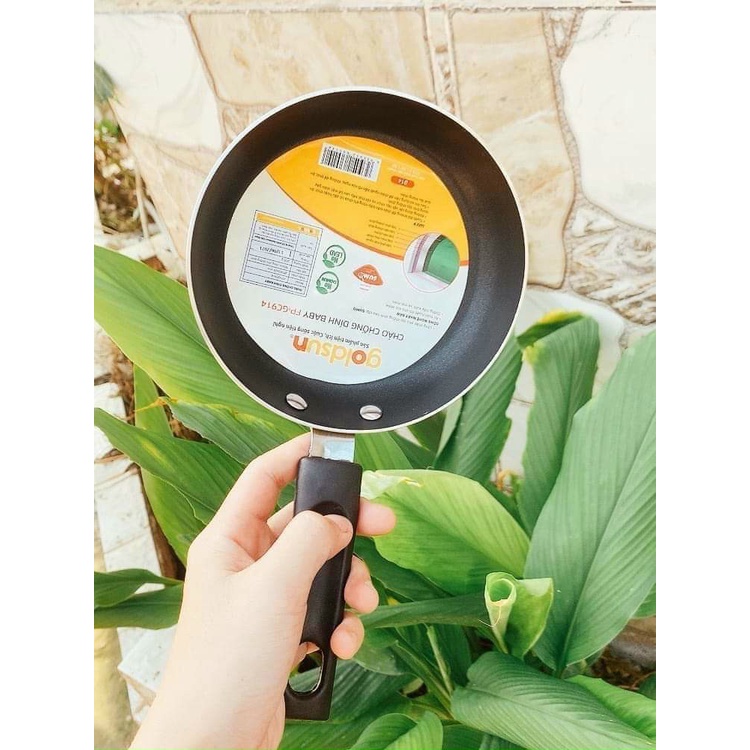 Chảo chống dính Gold Sun 14cm tiện dụng