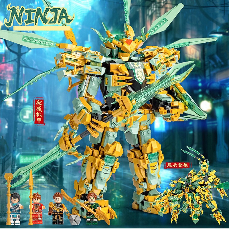 Đồ chơi Lắp ráp Robot Phantom NinjaGo, LY68215 Rồng thần Ninja Go, Xếp hình thông minh, Mô hình phim nổi tiếng [