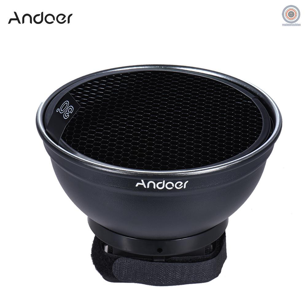 Đĩa Khuếch Tán Ánh Sáng 5.9 '' 15cm 30 Độ Hình Tổ Ong Cho Đèn Flash Neewer Yongnuo Godox Meike Vivi