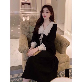 Váy Bầu Cổ Bèo Tiểu Thư ☘️Dáng Xoè Chất Vải UMi