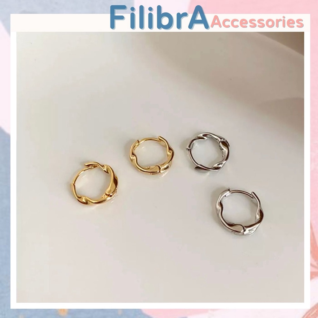 Bông tai nhỏ xinh thiết kế vòng xoắn sang trọng chống dị ứng, phụ kiện trang sức TS013 - Filibrastyle