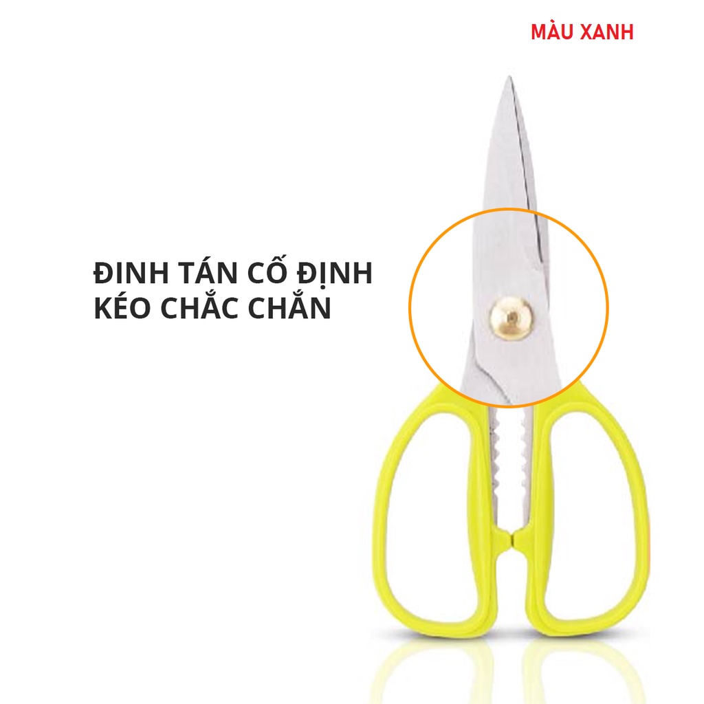 Kéo Văn Phòng Đa Năng 3 Màu 175mm Deli Nhiều màu - 6038