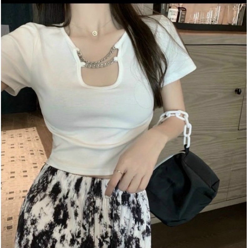 ÁO KIỂU CROPTOP DÂY XÍCH NGỰC TN🎊