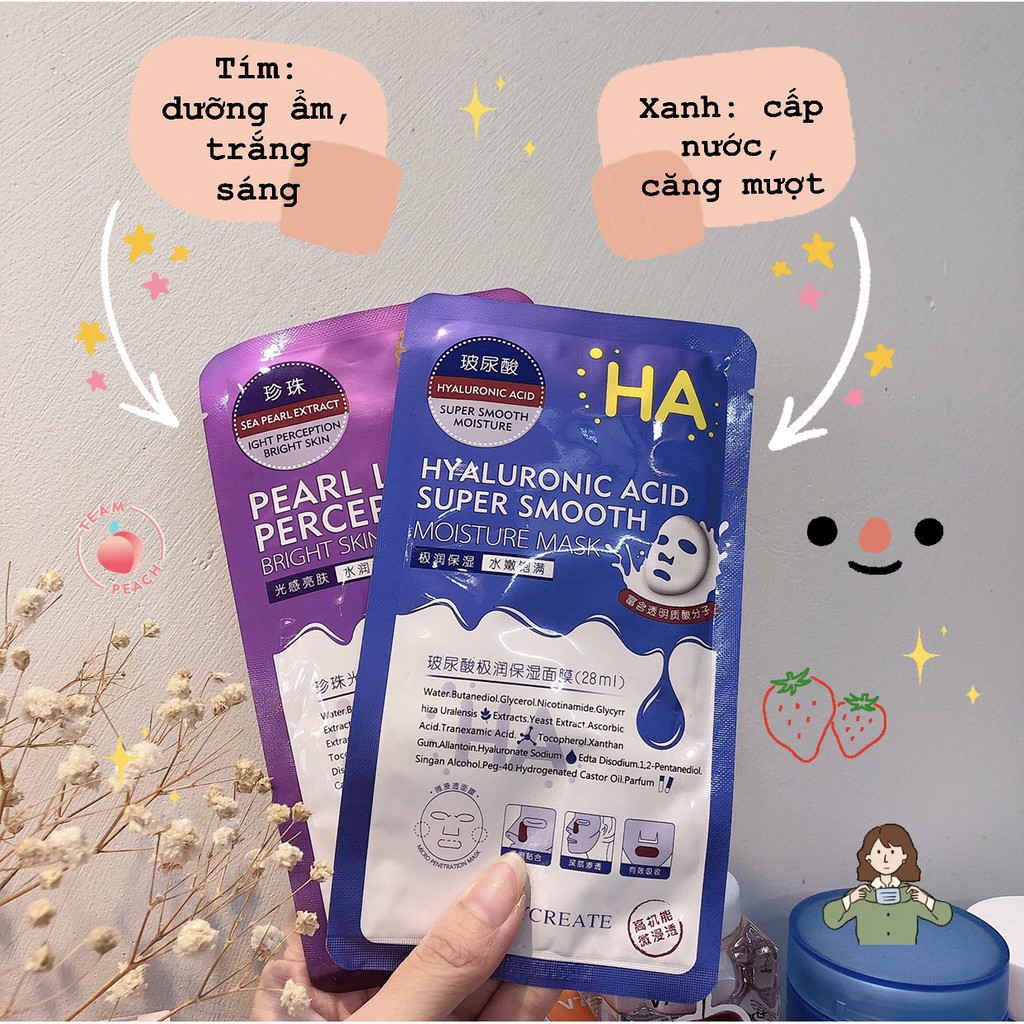 Mặt nạ dưỡng trắng da dưỡng ẩm HA