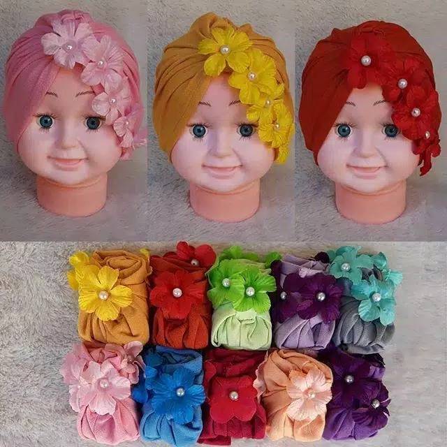 Set 5 Khăn Turban Cài Tóc Cho Bé 0-3 Tuổi