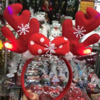 Bờm noel - bờm giáng sinh tuần lộc đỏ