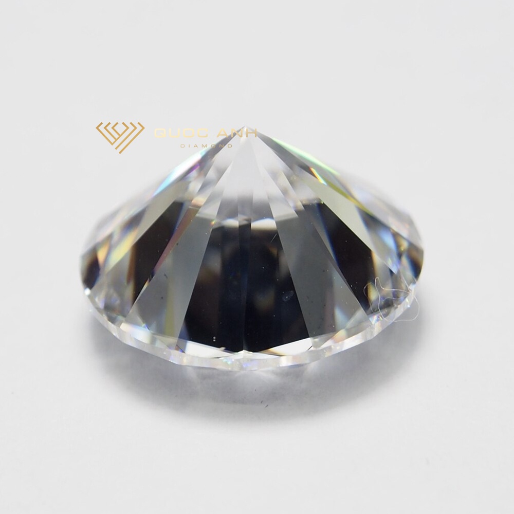 (Size 6ly) Kim cương nhân tạo Mỹ Moissanite, giác cắt tròn chuẩn kim cương