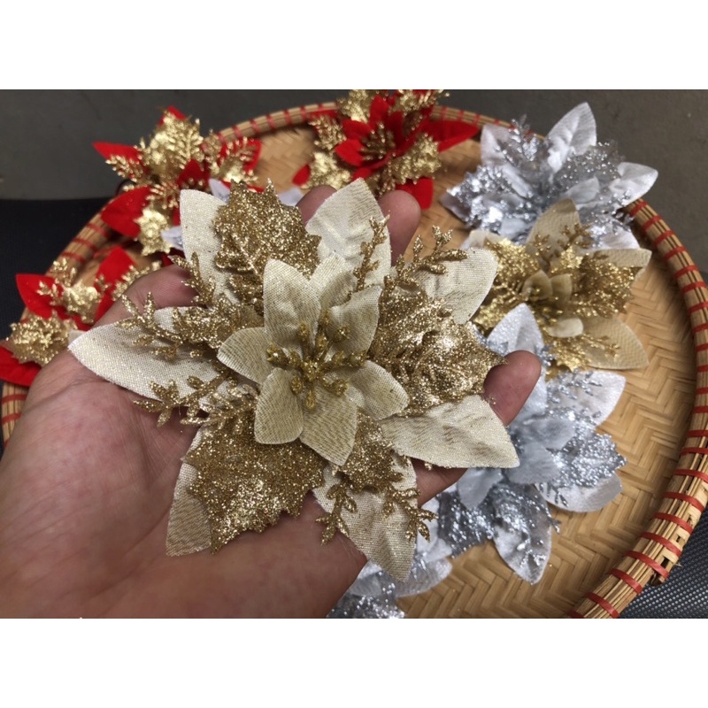Hoa Nhũ Trang Trí Giỏ quà,Tháp oản
