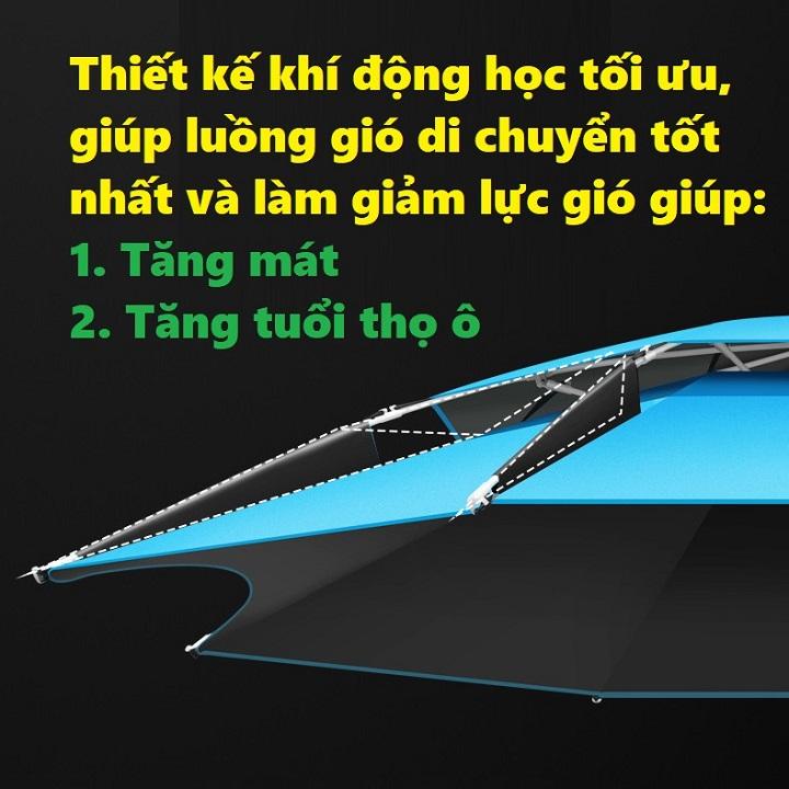 Ô Câu Cá Cao Cấp KK11 Xanh, Che Nắng Che Mưa Chống Tia UV Cực Tốt Và Có Thể Bẻ Cong - SANAMI FISH