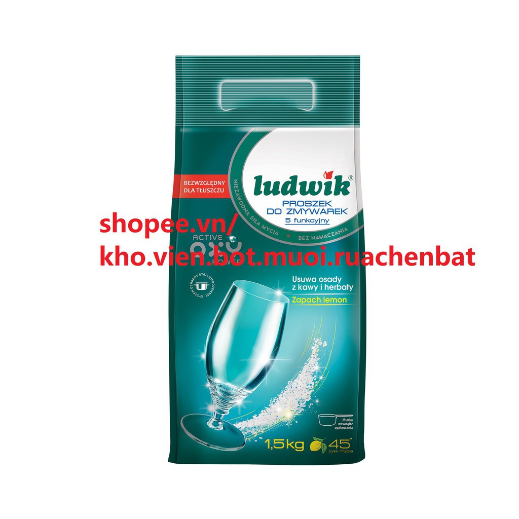 Bột rửa bát tổng hợp Ludwik 1.5kg (tặng 100 gam muối)