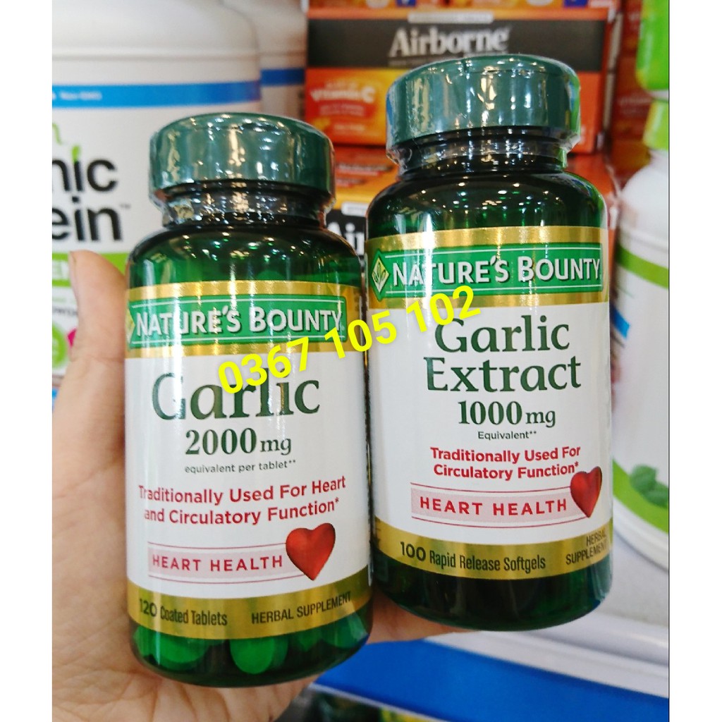 Tinh dầu tỏi Garlic 2000mg Nature's Bounty, 120 viên, Mỹ