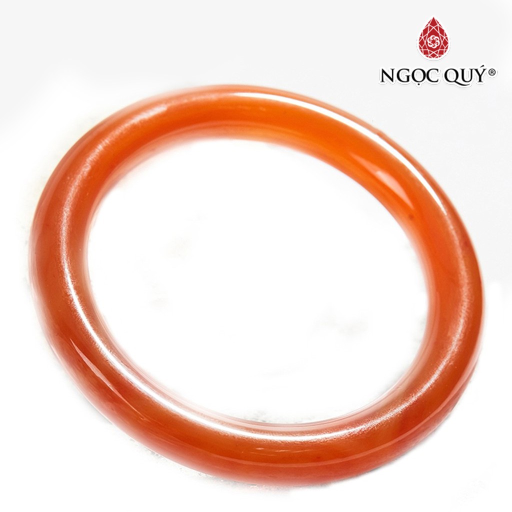 Vòng tay mã não đỏ bản tròn 10mm - Ngọc Quý